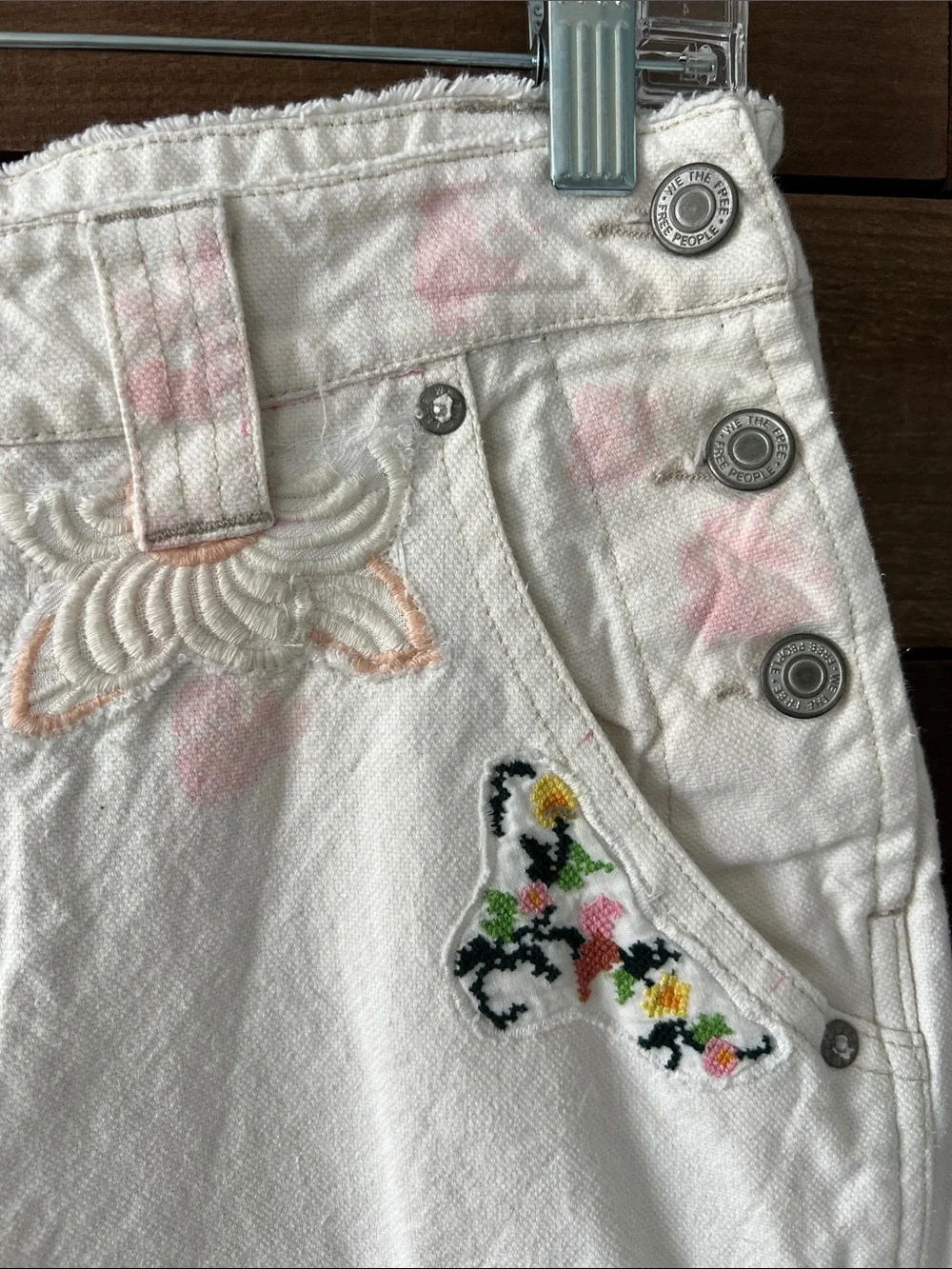 NWOT Free People Women's Love Alive Boyfriend Jeans in Antique White Size 26
